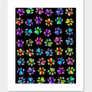 COLORFUL Puppy Paws Posters and Art